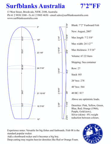 7' 2" Funboard Fish